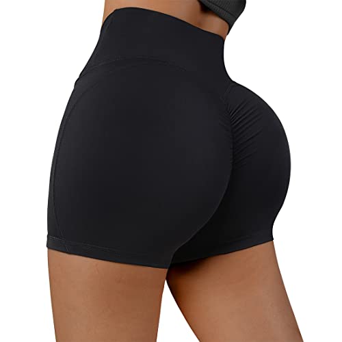 SUUKSESS Women Booty Shorts Butt Lifting High Waisted Workout Shorts