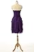 Women's Chiffon Bridesmaid Dress Short Homecoming Prom Dresses Purple US2