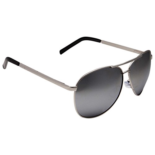 grinderPUNCH - Big XL Wide Frame Extra Large Aviator Sunglasses Oversized 148mm Silver Mirrored