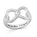 Double Hearts Infinity Ring, Promise Ring 