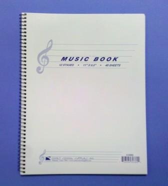Comet Music Notebook 12 Staves
