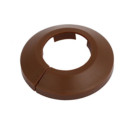 uxcell 32mm Plastic Wall Flange Radiator Water Pipe Cover Collar Brown 4pcs - Thumbnail 2