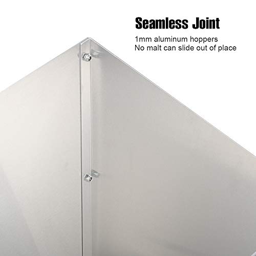 FERRODAY Malted Grain Mill Malt Stainless Steel 2 Roller Malt Mill