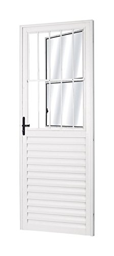 Porta de Abrir Alumínio Lado Esquerdo com Postigo Mgm 80 x 210 cm