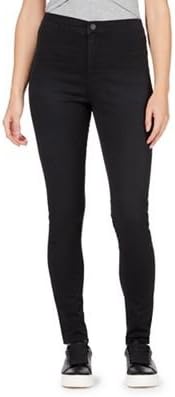 Red Herring Womens Black 'Heidi' Ultra-Stretch High-Waisted Skinny Jeans 10R