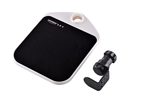 SKYZONAL Ergonomic Mouse Pad with Wrist Rest Under Desk Mouse Platform 360Â° Rotating (White)