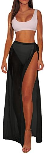 FUSENFENG Womens Wrap High Waist Summer Beach Cover Up Long Maxi Skirt