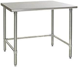 Heavy Duty Stainless Steel Prep Work Table with Crossbar 30 x 48 - NSF -