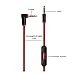Replacement Audio Cable Cord Wire with in-line Microphone and Control for Beats by Dr Dre Headphones Solo/Studio/Pro/Detox/Wireless/Mixr/Executive/Pill (Red/Black)