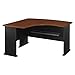 Bush Business Furniture Series A Collection 60W x 44D Left Hand L-Bow Desk in Hansen Cherry