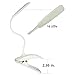 Book Light Clamp Lamp Rechargeable - for Desk Bed Headboard Computers Readers Kids Children, Smart Touch Sensitive, 3-Level Dimmable Eye Care, 16 LED Super Brightness Desk Lamp (White)