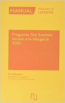 Livres Couvertures de Manual Preguntas Test Examen Acceso a la Abogacía 2021 (Español) Tapa blanda – 30 julio 2020