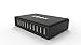 AOOK 50W 10-Port USB Charger Multi-Port USB Charger Desktop Charging Station with Smart Charging Technology for Apple iPhone 7/ 6 / 6S Plus, iPad Air 2 / mini 3, Samsung Galaxy S6 / S6 Edge (Black)