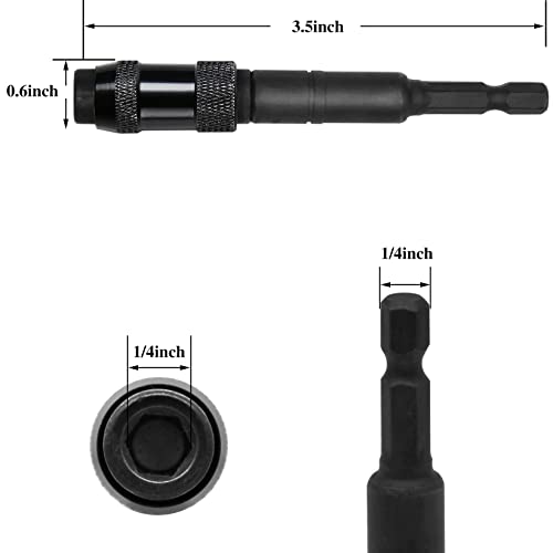 CZS 2 Pack Pivoting Bit Tip Holder, Screw Drill Tip 1/4″ Hex