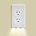 Cellphone Charger Holder Duplex USB Charger Outlet Wall Plate Cover  No Batteries Or Wires - Installs In Seconds Night