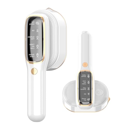 Handheld Hanging Iron Machine, 5-in-1 Powerful Pulse Steam High-Power Ironing Machine, A Digital Display and Portable Home Ironing Machine Suitable for Both Home and Travel (White)