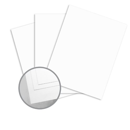 ColorMates Smooth & Silky White Card Stock - 12 x 12 in 80 lb Cover Smooth 25 per Package