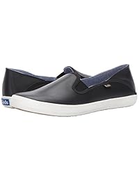 Keds Crashback zapatillas de vestir de cuero para mujer, negro, 10 B(M) US