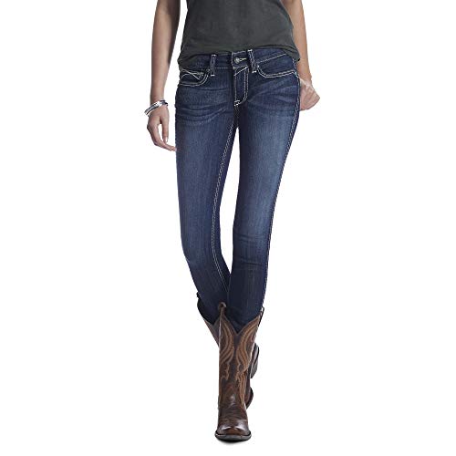Ariat Women's R.E.A.L. Mid Rise Skinny Jean, Ella Celestial, 33 Regular