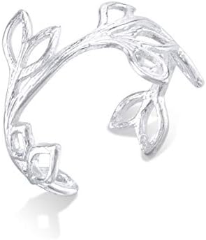 CY Supplies Leaf Branch Laurel Ring - 925 Sterling Silver - Adjustable