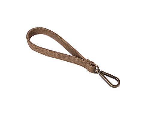 Clutch Strap Replacement Purse Strap - Canvas Wrist Strap for Wallet, Clutch, Pouch - Beige/Black/Brown (Brown)