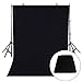 Black Backdrop for Photoshoot, Professional Photo Backdrop Background Curtain for Product Photography, Portraits, Wedding, Party, Live Streaming Video Recording 5X7 FT (Background Only)