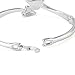 JOUDOO Crystal Heart Shape Bracelet Diamond Gold Plated Bangle Platinum Woman Hand Chain (Platinum)