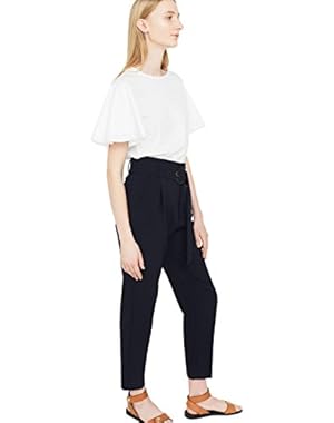 Mango Women's Ruffled Sleeve T-Shirt