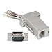 InstallerParts DB9-Male to RJ11 / RJ12 (6 Wire) Modular Adapter Ivory