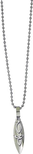 Necklace - Stainless Cutout Ichtus Tag - 18" Chain