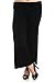 Stylzoo Women's Plus Size Curve Soft Comfortable Palazzo Stretch Knit Pants Thick 250 GSM Fabric Regular 1X 29 inch Inseam Modal from Beech Trees 1X 29 inch Petite Black