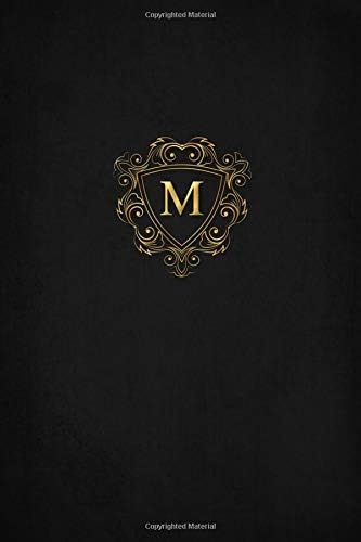 M: Personalized Executive Monogram Initial Notebook (Luxury Gold Letter Black Journal) Paperback – February 6, 2019