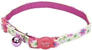 Too Flower Frenzy Cat Collar, 3/8-Inch Wide, Adjustable 8-12