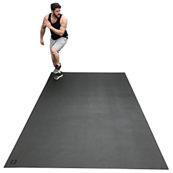 Large Exercise Mat 10 Ft X 6 Ft (120" x 72" x 1/4"). Designed For Cardio Workouts WITH Shoes. Perfect For MMA, Cardio And Plyometric Workouts. Ideal For Home Gyms Or Living Room Workouts. Square36