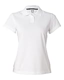 adidas A85 Ladies ClimaLite Tour Pique Polo - White & Black, Large