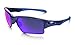 Oakley Men's OO9200 Quarter Jacket Rectangular Sunglasses, Polished Navy/Positive Red Iridium, 61 mm