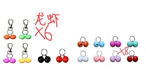 Sonku 28 Pack Pets Cat Collar Bells, Strongest & Loudest Dog Collar Bells for Potty Training, Colourful Cat&Dog Charm Bells for Collars Necklace Pendant -14 Pairs