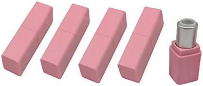5 Pcs 2g Pink Mini Empty Refillable Lip Tube Makeup Pipe Lip Plastic Lip Balm Pipe Cylindrical Lip Makeup Pipe Lip DIY Cosmetic Container Jar Pot for Lips Gloss Beauty Lip