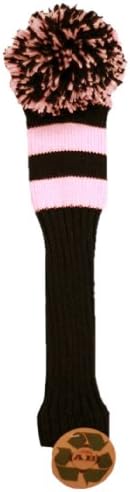 AB Golf Designs Throwback Collection Knitted Fairway Wood Head Cover (Black/Pink)