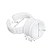 SUMAJU Disposable Plastic Glue Rings,100Pcs Tattoo Cups Nail Art Eyelash Extension Rings Make up Glue Holder Finger Hand Beauty Tools (White)