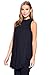 12 Ami Basic Solid Long Flowy Tank T-Shirt Tunic Black M