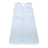 Lollo Baby Sleepwear,Wearable Blanket,100% Cotton Baby Sleeping Bag(Soft Blue,M)