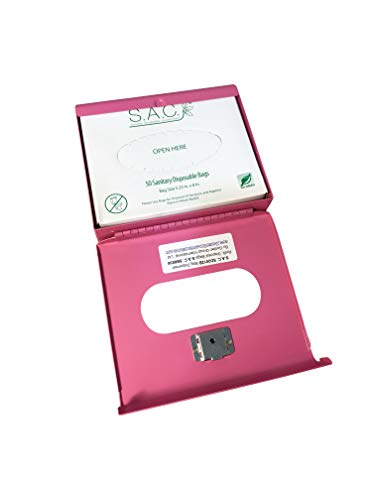 Sanitary Napkin & Tampon Disposal Bag Dispenser -Box Format, Pink, 10 Units