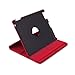 HDE iPad 2 iPad 3 iPad 4 Rotating Case 360 Degree Magnetic Cover Stand for 2nd 3rd 4th Generation iPad (Red Crocodile)