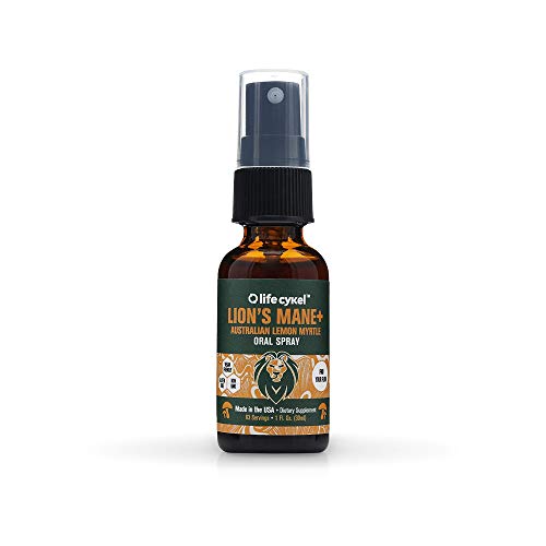 LIFE CYKEL Lion's Mane Mushroom Oral Spray with Lemon Myrtle Brain
