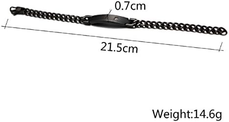 Meerose @ Womens Mens Titanium Steel Wristband Bracelet with Micro-diamond Plating Black (black narrower section)