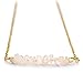 Gold Chain Rose Quartz Crystal Necklace | 14k Gold Plated Stainless Steel Stone Bar Necklaces for Girls| Celebrity Approved Dainty Boho Jewelry for Women