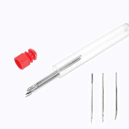MongGood Speedy Stitcher Needle Kit - Diamond-Point Stainless Steel Needles for Sewing
