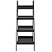 Best Choice Products Set of 2 4-Shelf Modern Open Wooden Ladder Bookcase Storage Display Organizer Decor with Metal Framing, Black