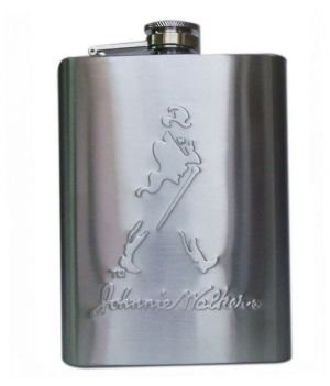 Stainless Steel Hip Flask 10 Oz (295 ml), Design Engraved - Alcoholic Beverage Holder